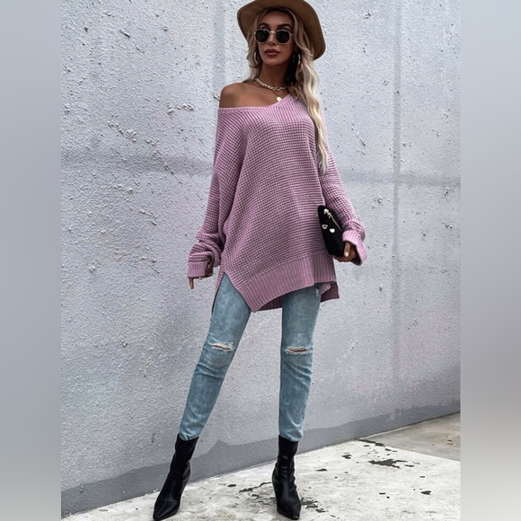 Vince Camuto Sweaters - 🌸VINCE CAMUTO loose sweater, and knitted 🧶 lilac color size L👚